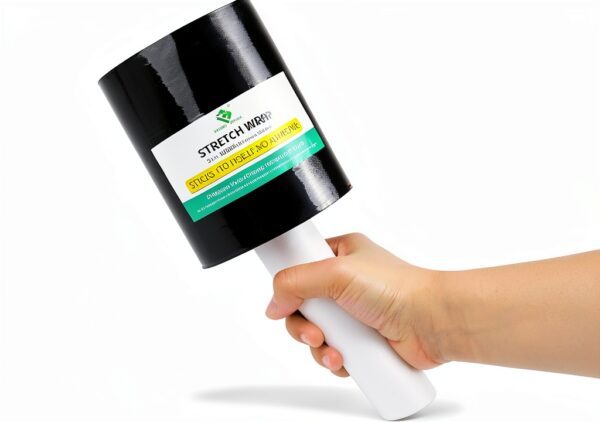 Black Stretch Film BOMEI PACK Industrial Self Adhering-1