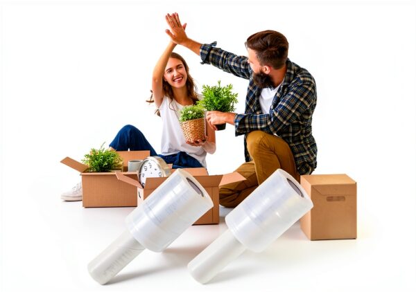 DAJAVE Stretch Wrap 6 Pack Moving Box Protection Durable-4