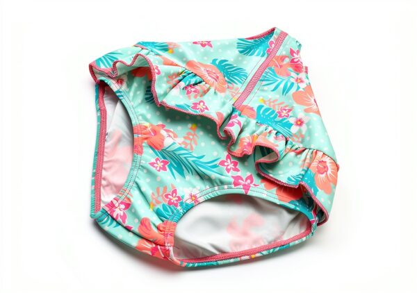 Baby Girl Swimwear Sunsuit Floral Design Short Sleeve-4