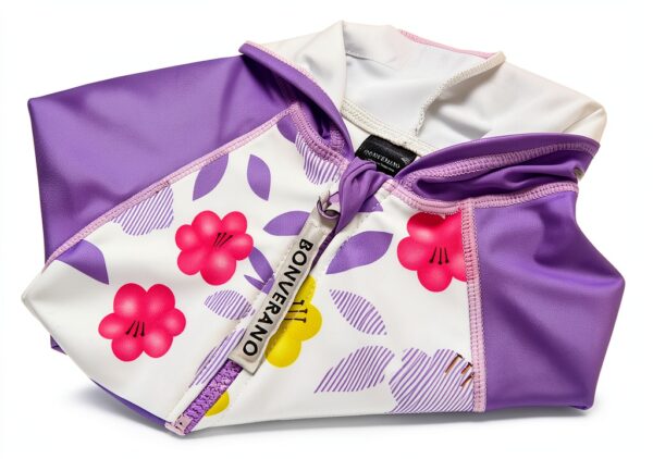 Baby Girls UPF 50 Sunsuit Hoodie Full Zip Swimwear-3