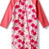 Baby Girls UPF 50+ Sunsuit Swimwear Soft Fabric Full Zipper-0