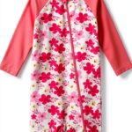 Baby Girls UPF 50+ Sunsuit Swimwear Soft Fabric Full Zipper-0