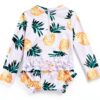 Baby Girl Ruffle Swimsuit UPF 50 Sun Protection Quick Change-1