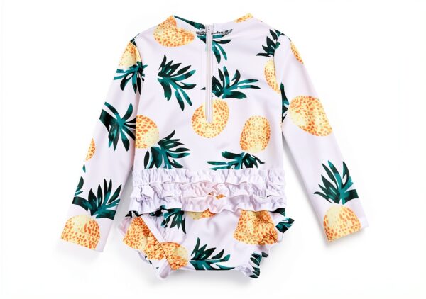 Baby Girl Ruffle Swimsuit UPF 50 Sun Protection Quick Change-1