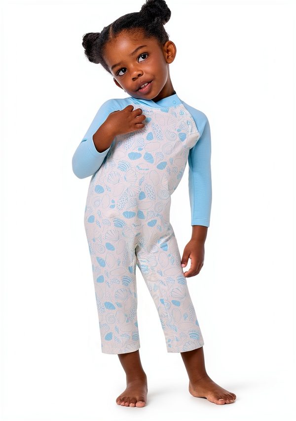 Coolibar Baby Boys One Piece Swimsuit UPF 50 Arctic Blue