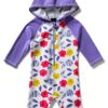 Baby Girls UPF 50 Sunsuit Hoodie Full Zip Swimwear-0