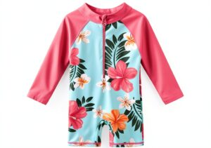 HUAANIUE Baby Girls UPF 50 Swimsuit Sunsuit Long Sleeve-0