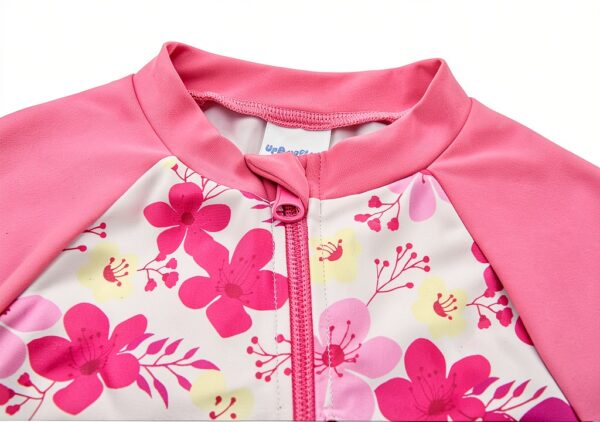 Baby Girls UPF 50+ Sunsuit Swimwear Soft Fabric Full Zipper-4