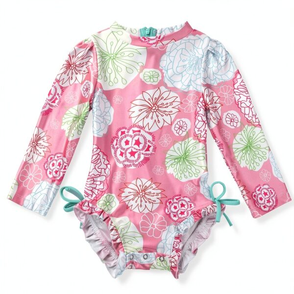 IEFIEL Baby Girls Swimsuit Polyamide Spandex Long Sleeve-5