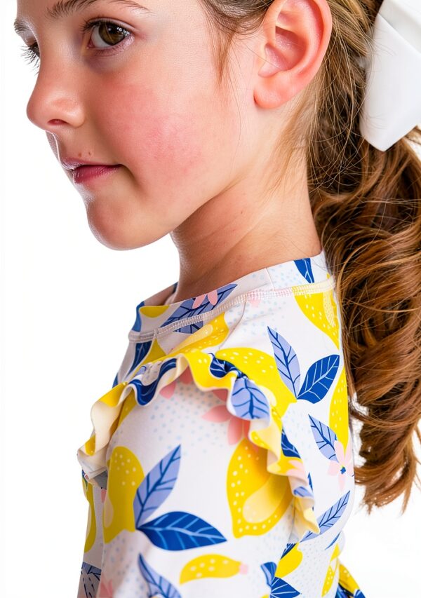 Baby Girls Rash Guard Set UPF 50 Long Sleeve Swimwear-7