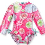 IEFIEL Baby Girls Swimsuit Polyamide Spandex Long Sleeve-0