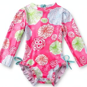 IEFIEL Baby Girls Swimsuit Polyamide Spandex Long Sleeve-0