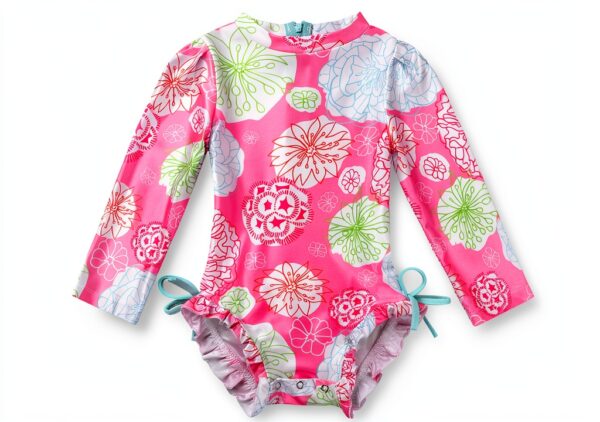 IEFIEL Baby Girls Swimsuit Polyamide Spandex Long Sleeve-0