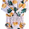 Baby Girl Ruffle Swimsuit UPF 50 Sun Protection Quick Change-0