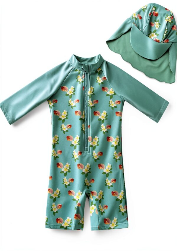 Baby Girls Swimwear Sunsuit Spandex Nylon Summer Beach-0