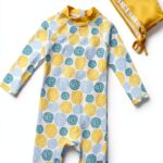Baby Girls UPF 50+ Sunsuit Zipper Swimwear Sun Protection-0