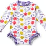 Baby Girls UPF 50 Swimwear Sunsuit Zipper Protection-0
