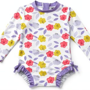 Baby Girls UPF 50 Swimwear Sunsuit Zipper Protection-0