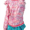 RuffleButts Skirted Long Sleeve Rash Guard Bikini Set-3