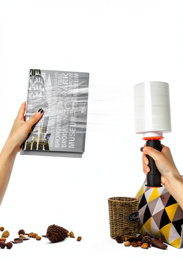 JARLINK Heavy Duty Stretch Wrap Clear Plastic 4 Rolls-6