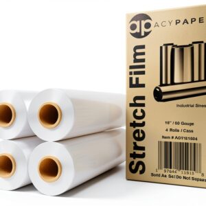 ACYPAPER Stretch Film 18 Inch 1500 Feet Clear Packaging-0
