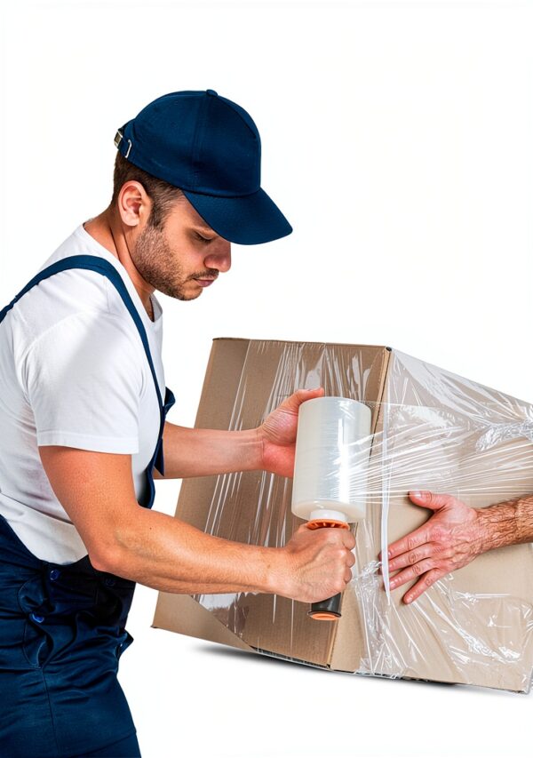 JARLINK Heavy Duty Stretch Wrap Clear Plastic 4 Rolls-5