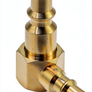 Air Hose Fittings 1/4" NPT Female Plug Qolekog Brass 2‑Piece-0