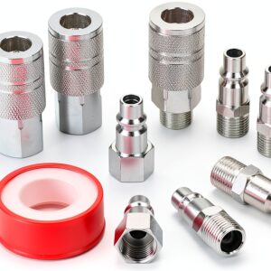 HOOTSUM 3/8 High Flow Air Hose Fittings Set 10pcs Steel Quick Connect-0
