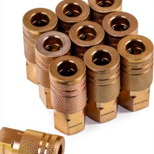 1/4'' Air Hose Fittings SUNGATOR 10-Pack Brass Female NPT Coupler-0