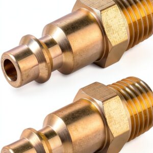 BILAL Brass 1/4-Inch NPT Male Industrial Air Hose Quick Connect Adapter,Air Coupler and Plug Kit,Air Compressor Fittings 2pcs-0